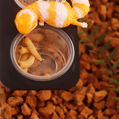 100 Count 0.5oz Crested Gecko Food Cups, Reptile Leopard Gecko Feeding Ledge Replacement Cups