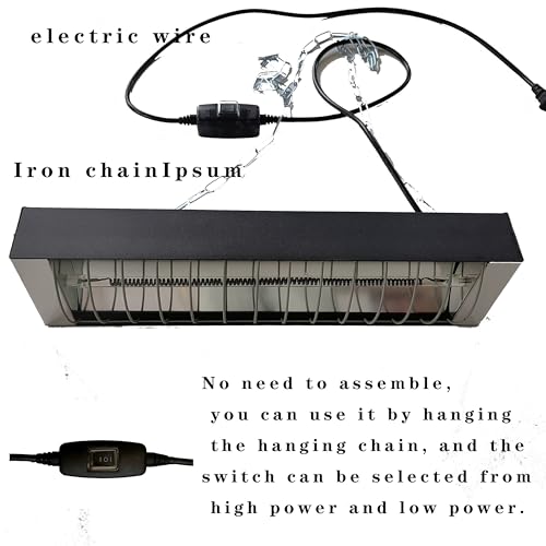 Heat Lamp for Chicks, Carbon Fiber Heating Element, Energy-Saving Poultry Equipment (550W)