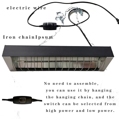Heat Lamp for Chicks, Carbon Fiber Heating Element, Energy-Saving Poultry Equipment (550W)