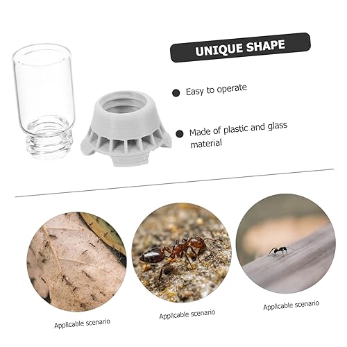 Abaodam Simple Ants Water Bowl Liquid Feeder for Ants Reptile Water Dispenser Station Random Color