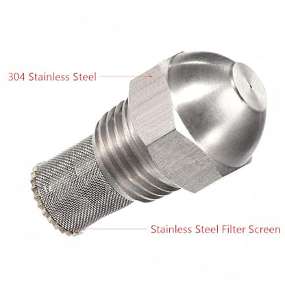 Heavy-Duty 304 Stainless Steel Mist Nozzle, 1/4 BSPT Thread, 0.7mm / 0.028 in Orifice Fine Atomizing Spray Tip, Anti-Clog, Anti-Rust for Outdoor Cooling