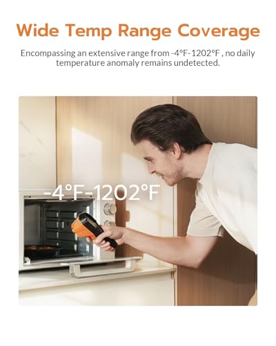 GT14S Thermal Imaging Camera, Thermometer Mode, Ultra-Light 240g | 4°F~1022°F Range, 14H Runtime, Live Tracking with Edge-Enhanced Display, Infrared Camera for HVAC/Electrical Inspection