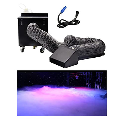 JUNMAN 2000W Low Lying Water Fog Machine Stage Effect Smoke Hazer Machine | DMX512 Controller Panel Control