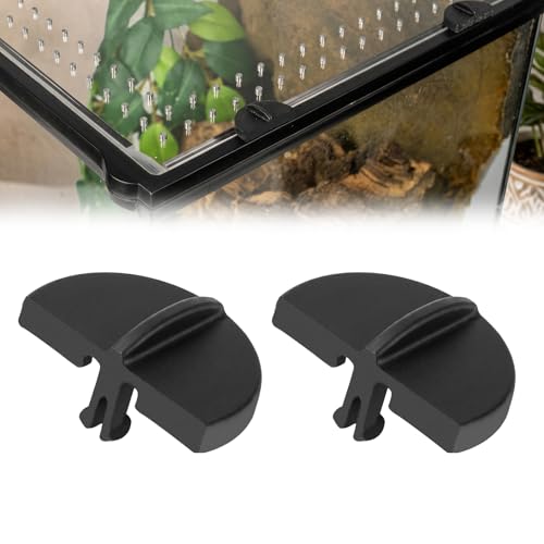 Enclosures Lid Clip Compatible with Exo Terra, for Terrariums and Animal Cages, Easy-Lock Frame Fastener(2Pcs)