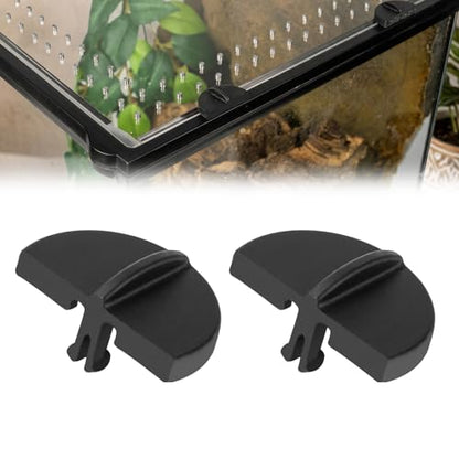 Enclosures Lid Clip Compatible with Exo Terra, for Terrariums and Animal Cages, Easy-Lock Frame Fastener(2Pcs)