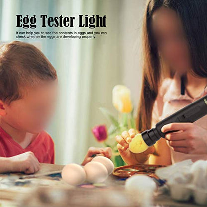 ZJchao LED Egg Candler Light, High Bright Cold LED Hatching Monitor Interchangeable Shades | Thermal-Safe Poultry Tester for Chicken, Duck Quail Eggs Farm Classroom