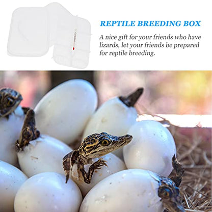 ERINGOGO 1pc Reptile Breeding Box Thermometer for Hatching Gecko Lizard and Other Reptile Eggs Lightweight and Compact Incubator Tray for Easy Use