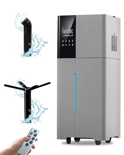 LACIDOLL Humidifier Large Room 26L/6.8Gal | Whole House Humidifiers for Home, Commercial and Industrial Humidifiers with 360° Nozzle & Extension Tube, Top Fill