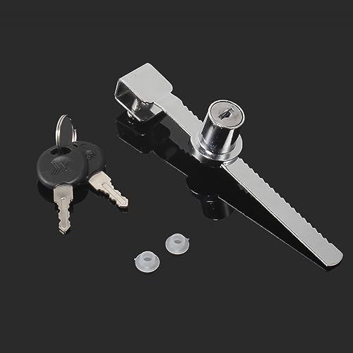 Sliding Glass Door Ratchet Lock,Locks for Glass Display Case with Chrome Finish, Security, Keyed Alike Showcase Display-2PACK