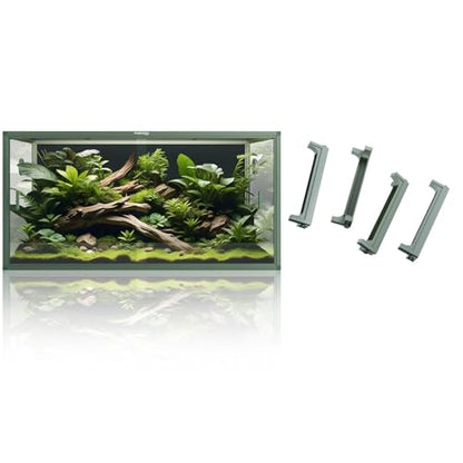 120 Gallon Reptile Terrarium with 10” Reptile Tank Stackers, Front Opening Reptile Tank for Easy Feeding, Modern Minimalistic, Reptile Enclosure with Leakproof Bottom 48''x24''x24'
