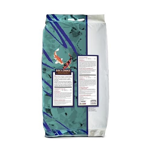 Kaytee Koi’s Choice Floating Fish Food for Koi, Goldfish & Pond Fish | Supports growth. Fish food pellets for all seasons. 35% protein, fish meal first, highly digestible koi food - size: 25 Pound (Pack of 1)