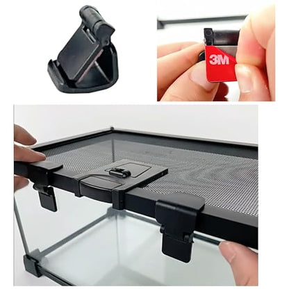 2 Pcs Terrarium Lock Aquarium Lid Clips Turtle Living Box Buckle Turtle Feeding Box Lock Buckle Anti-Escape Reptile Terrarium Clips