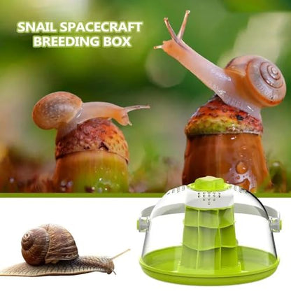 Snail Observation Terrariums Breeding Box, Round Snail Habitat Starter Kit, Ideal for Snails, Beetles, Spiders, Small Reptiles, Insects; Made of ABS, PC Material