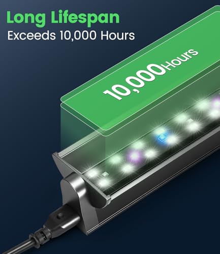 23W T5 UVB LED Reptile Light – High Output UVA UVB Light for Bearded Dragon, T5 10.0 UVB Reptile Light Fixture (27.5") - size: 27.5"