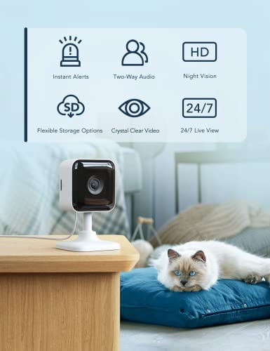 GNCC Indoor Security Camera, 2 Packs 1080P Cameras for Home Security Wi-Fi Camera, Motion/Sound Detection, Night Vision, 2-Way Audio, Real-Time Alert, Cloud & SD Card Storage, 2.4G WiFi Only | Cameras for Home Security Wi-Fi Cameras, Motion/Sound Detectio