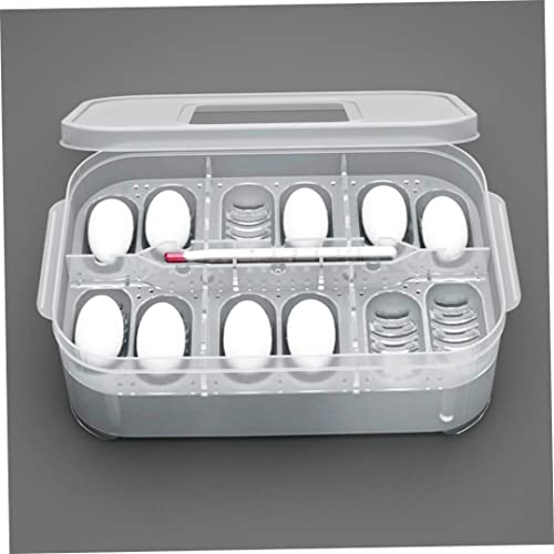 Reptile Incubation Box Reptile Incubator Egg Tray Hatching Box with 12 Grids for Turtle Gecko Lizards Mane