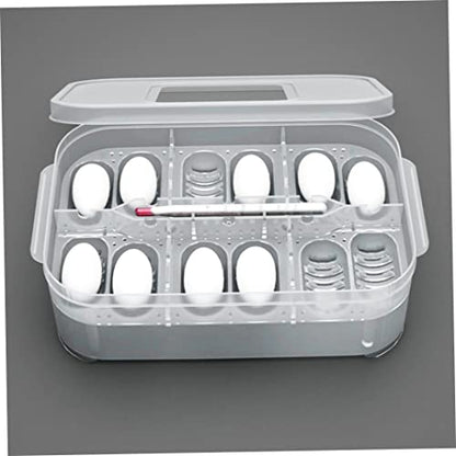 Reptile Incubation Box Reptile Incubator Egg Tray Hatching Box with 12 Grids for Turtle Gecko Lizards Mane
