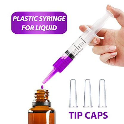 60ml Syringe for Liquid, Oral, Scientific Labs, Measurement, Dispensing, Catheter Tip with Cap- 3 Pack 60ml Syringes - style: 60 ml
