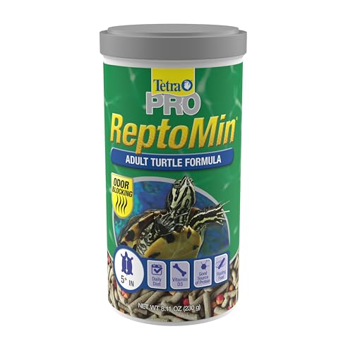 Tetra ReptoMin Pro Sticks Floating Food for Adult Aquatic Turtles, 8.11 oz | For Adult Aquatic Turtles 5" And Up, Good Source of Protein & Vitamin D3 For Healthy Immune System, Odor-Blocking Technology - size: 8.11 Ounce (Pack of 1), style: Adult Turtle