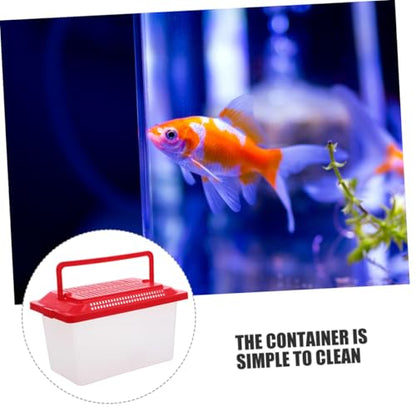 Mipcase Portable Fish Tank Breathable Lid Handheld Turtle Box for Transporting Pets Includes Leakproof Design for Safe Aquatic and Reptile Habitats