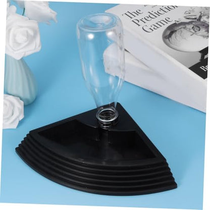 LIOOBO Triangle Automatic Drinking Fountain PET Water Feeder for Reptiles and Cats Self Watering System High Capacity Black