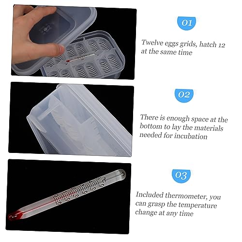 Small Egg Incubator for Reptiles 12 Compartment Breeding Box Temperature Control