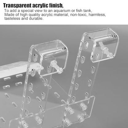 Zerodis Turtle Basking, Transparent Tortoise Resting Terrace Aquatic Reptile Basking Turtle Hanging Ramp Climbing Shelf for Aquarium(TC) - color: Tc