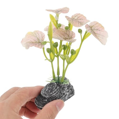 ARTIBETTER Reptile Terrarium Decor Artificial Plants with Fake Leaves Plastic Habitat Decorations for Bearded Dragon Lizard Tank and Hermit Crab Enclosure