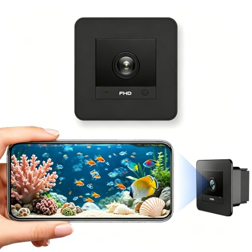 Aquarium Camera, 2K HD for Fish, Lizard, Reptiles Terrarium, 140° Wide-Angle with Anti-Glare, Night Vision, WiFi Pet Camera with AI Motion Detection, 2-Way Audio, 24/7 Cloud/SD Recording S20M1 (Black)