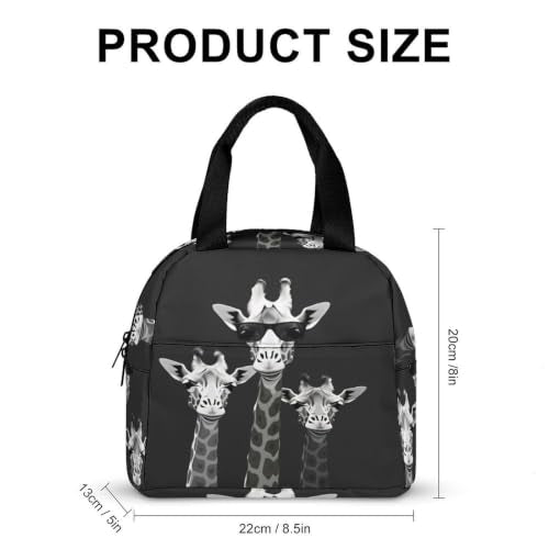 Giraffe Family Lunch Bag for Women Men | Insulated Lunch Box Leakproof Food Meal Containers Reusable Foldable 6L Capacity Lunch Tote Bags for Work Picnic Travel - color: style-15