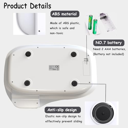 Digital Pet Scale for Small Animals 33lb LCD with Tray Puppy Kitten Reptile | Multi-Use 33lb Digital Pet Scale, 4 Units Mode, Backlit LCD, 14" Tray for Small Animals Hamster Lizard Tortoise Kitchen Food