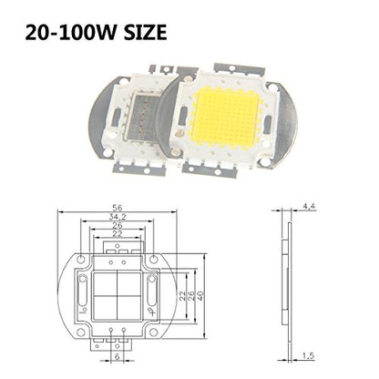 CHANZON High Power Led Chip 100W RGB Common Anode | (600mA - 700mA for Each Color) Multicolor Super Bright Intensity SMD COB Light Emitter Component Diode Bulb Bead DIY Lighting - color: Q) Rgb