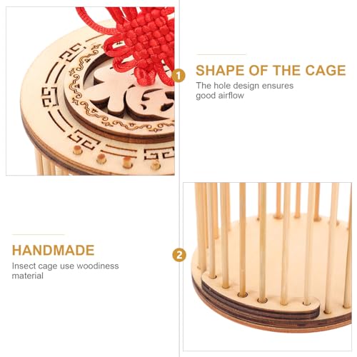 Mipcase Grasshopper Cage 2 Pack Portable Breeding Cage for Crickets and Grasshoppers Lightweight Wooden Habitat for Small Pets Outdoor Exploration Science Learning 3.42 X 6.29 X 3.14 in