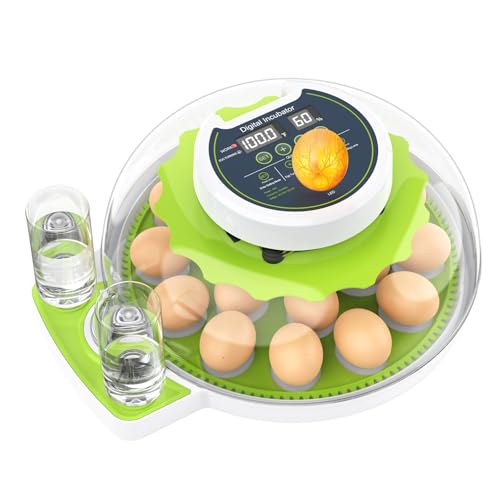 Egg Incubator with Automatic Egg Turning and Humidity Control, 18 Eggs Incubators for Hatching Eggs Chicken Quail Ducks Goose Parrot for Home Lab Farm Classroom