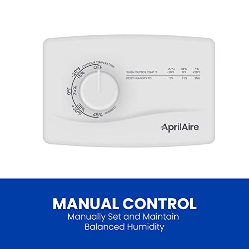 AprilAire 400M 17-gal. Whole-House Evaporative Humidifier with Manual Control for up to 5,000 sq. ft. + AprilAire Model 5843 Humidifier Installation Kit - style: Humidifier + Install Kit