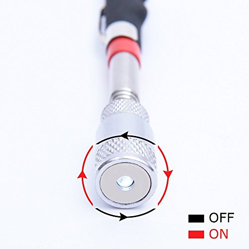 Inspection Mirror telescoping Flexible 360 with Light Swivel for Extra Viewing，Round Mechanic Mirror on a Stick，Magnetic Picker with LED Light Tool Set