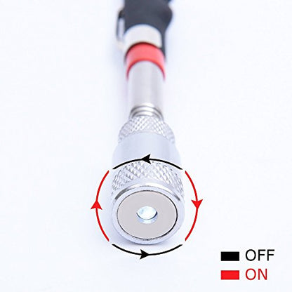 Inspection Mirror telescoping Flexible 360 with Light Swivel for Extra Viewing，Round Mechanic Mirror on a Stick，Magnetic Picker with LED Light Tool Set