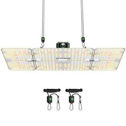 VIVOSUN LumaLight 200W LED Grow Light, Full Spectrum Plant Light | Smart Dimmable & High PPFD for Indoor Plants Seedling Vegetables Bloom, Fits 2×4/3×3 Grow Tents - size: 2x4