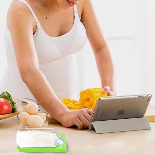 Fuzion Digital Scale .01 Gram Accuracy, 500g Small Kitchen Food Scales | 2 Trays Included for Jewelry, Gold, Herb, Powder, Spice, Coffee, Coin - Weight Gram and Oz - color: Green