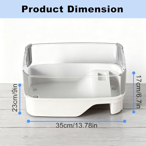Small Turtle Tank Habitat Kit with Basking Platform, for Turtles, Crayfish, Crab, Aquatic Tortoise Enclosure Starter Aquarium, Pet Turtle Reptile Habitat - size: 13.8IN