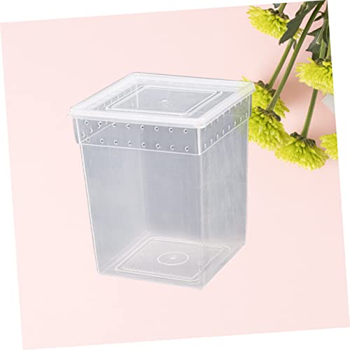 Breeding Box for Reptiles Lightweight Spider Lizard Habitat Ventilated Feeding Container Buckles for Safe Transport and Quarantine