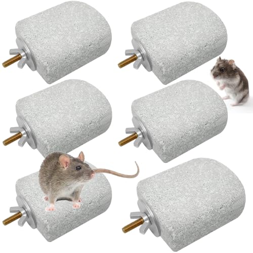 Lava Ledges for Rats 6 Pack Hamster Climbing Ledge Platform Pumice Ledge Shelf Pet Chewing Grinding Toys Small Animals Cage Accessories for Mouse Guinea Pig Gerbil Gray - color: Gray, size: 6 PCS 2.95 x 2.55 x 0.98 inches
