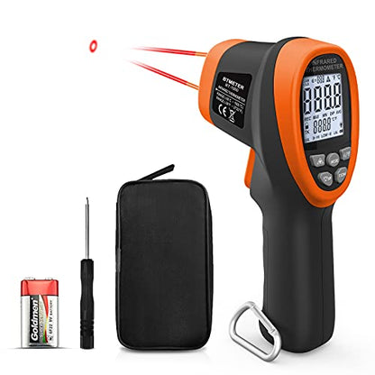 BT-1500 Pyrometer 30:1 Industrial Laser Thermometer Gun, -58℉ to 2732℉ Non Contact High Temp Infrared Thermometer Digital IR Temperature Gauge Orange(NOT for Human Temp Test) - color: Orange