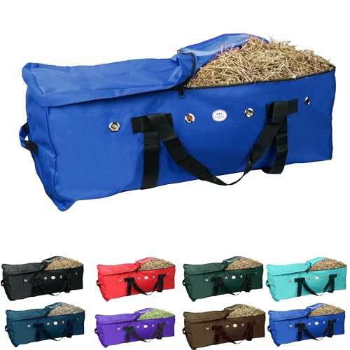 Majestic Ally 1200 D Nylon Fabric Large 44” x 20” x 16” and Extra Large 52" x 27" x21" Heavy-Duty Hay Bale Storage Bag (Royal Blue, X-Large) - color: Royal Blue, size: X-Large