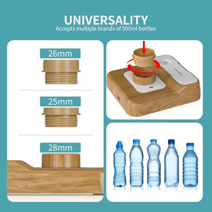 Travel Humidifier, Portable Humidifier for Plants, Bedroom, Office, Hotel or Car, Battery Operated Mini Cool Mist Humidifiers, Quiet 23dB, Auto-off, Night Light & BPA-Free, Wood Grain - color: Wood Grain