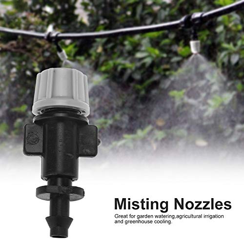 50pcs/Set Misting Nozzles Plastic Sprinkler Atomizer Nozzles for Patio Garden Agricultural Greenhouse Drip Irrigation Outdoor Cooling System