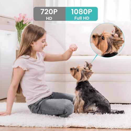litokam Indoor Cameras for Home Security with Night Vision, Pet Cam with Phone App, Indoor Security Camera, Motion Detection, 2-Way Audio, WiFi Camara Home Cams 1080P - size: 1080P