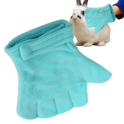 Animal Handling Gloves Quick-Dry Grooming Pet Protection Mittens | Small Animal Handling Protection Glove for Bunny Sugar Glider Bird Parrot Hedgehog Squirrel Reptile Snake Lizard Grooming - color: Blue