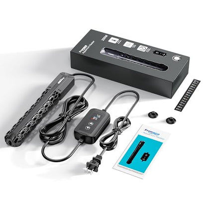 FREESEA Adjustable Aquarium Heater 20-50Gal: 200W 64-95°F Precise Control | Holds Temperature Steady Within 1° F for TropicalFish Community Tanks - External Digital Controller & Dry Run Protection - size: 200W(20-40gallon)