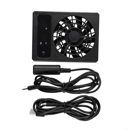 Reptile Enclosure Ventilation Fan, Automatic Humidity Control & Quiet Air-Circulation For Rainforest Terrarium, Smart Cooling System With Display(for celsius) - color: Celsius
